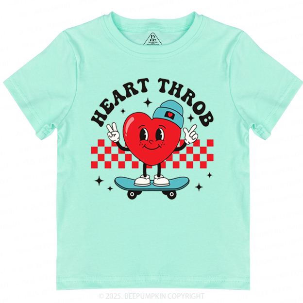 Heart Throb Valentines Day Toddler&Kids Tees Beepumpkin
