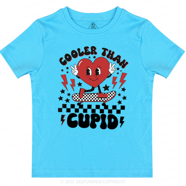 Cooler Than Cupid Valentines Day Toddler&Kids Tees Beepumpkin