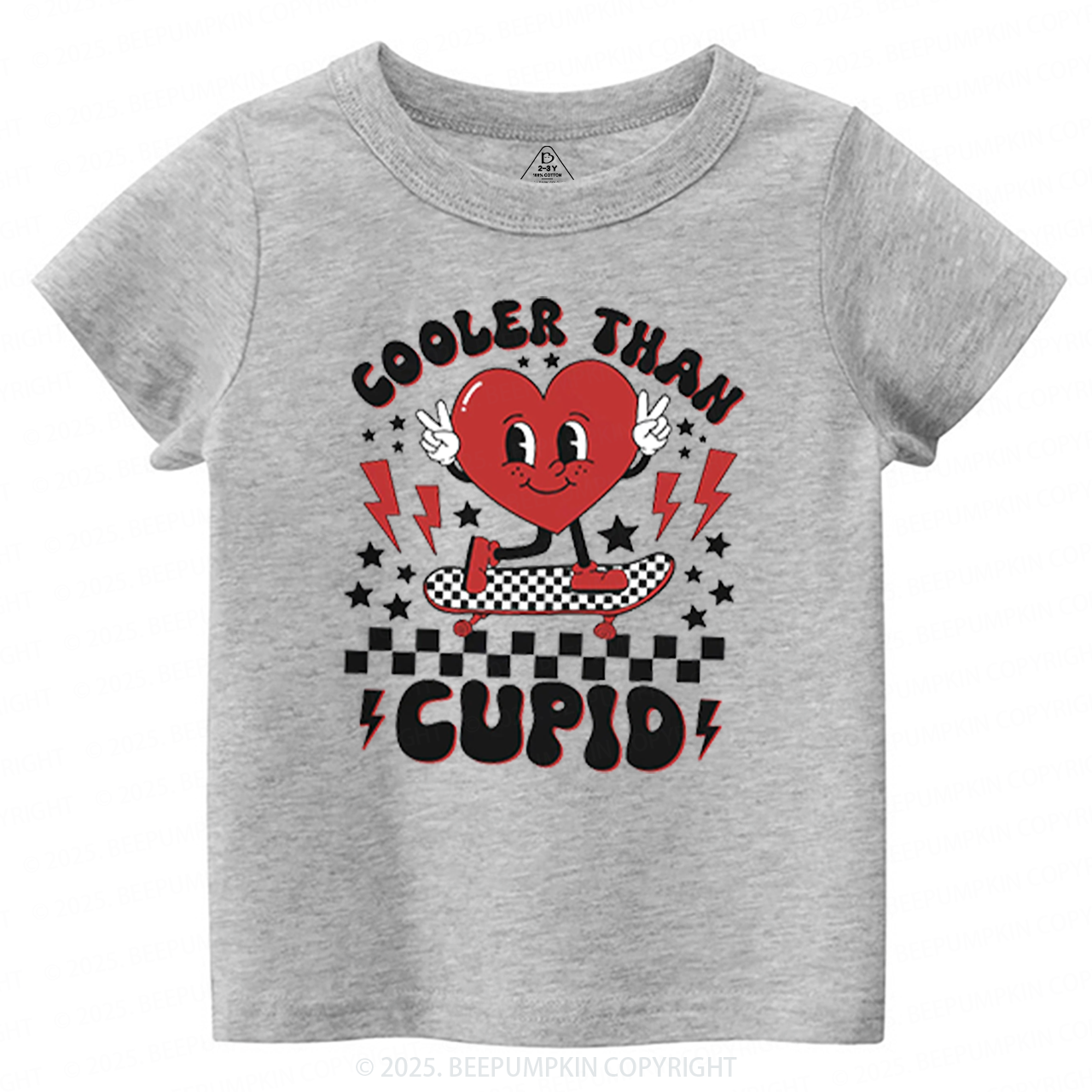 Cooler Than Cupid Valentines Day Toddler&Kids Tees Beepumpkin