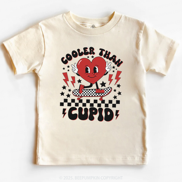 Cooler Than Cupid Valentines Day Toddler&Kids Tees Beepumpkin