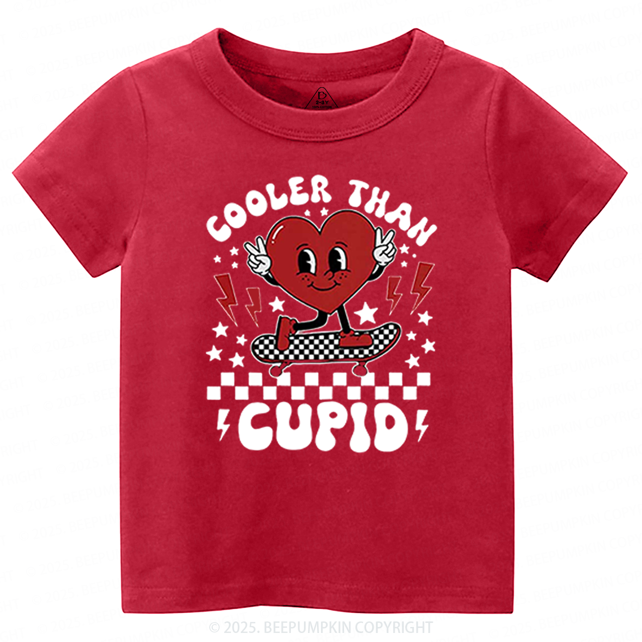Cooler Than Cupid Valentine's Day Toddler&Kid's Tees Beepumpkin Sale-Beepumpkin™