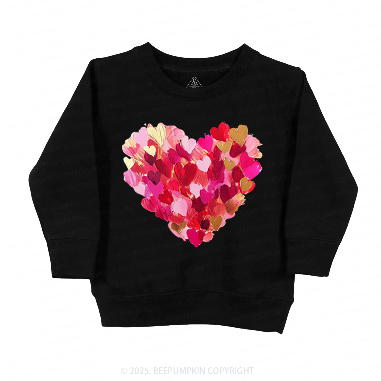 Brushstroke Heart Valentines Day Kids Sweatshirt