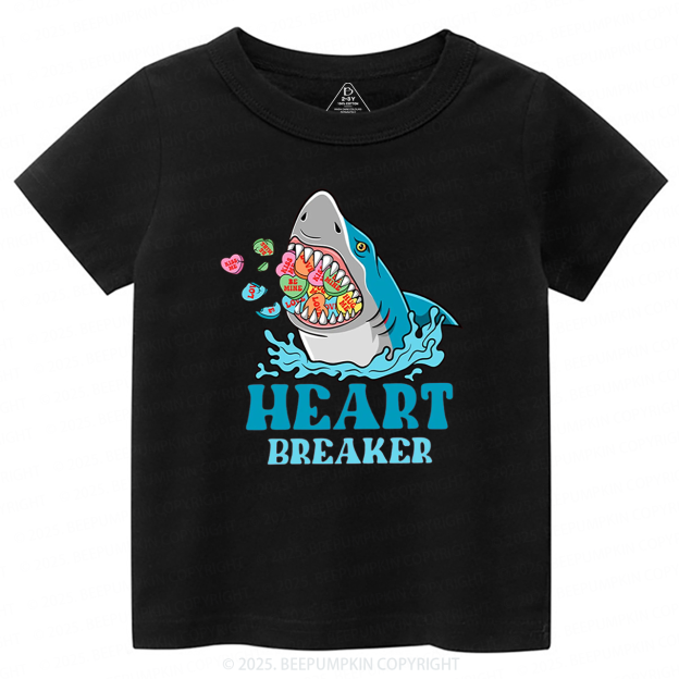 Heart Breaker Valentines Day Toddler&Kids Tees Beepumpkin