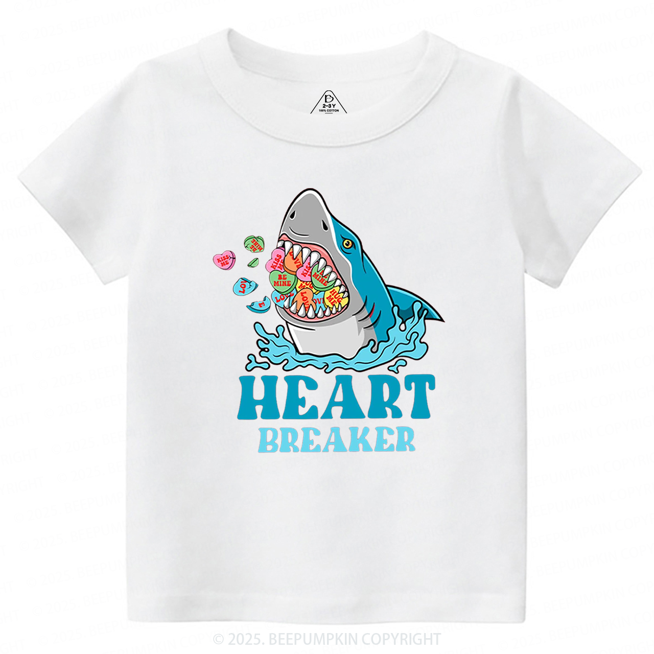 Heart Breaker Valentines Day Toddler&Kids Tees Beepumpkin