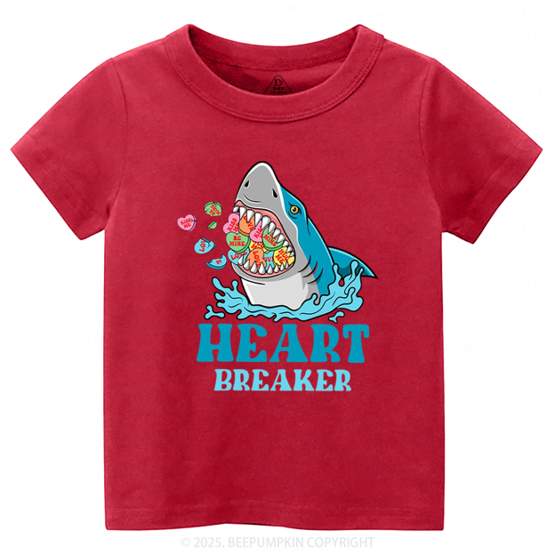 Heart Breaker Valentines Day Toddler&Kids Tees Beepumpkin