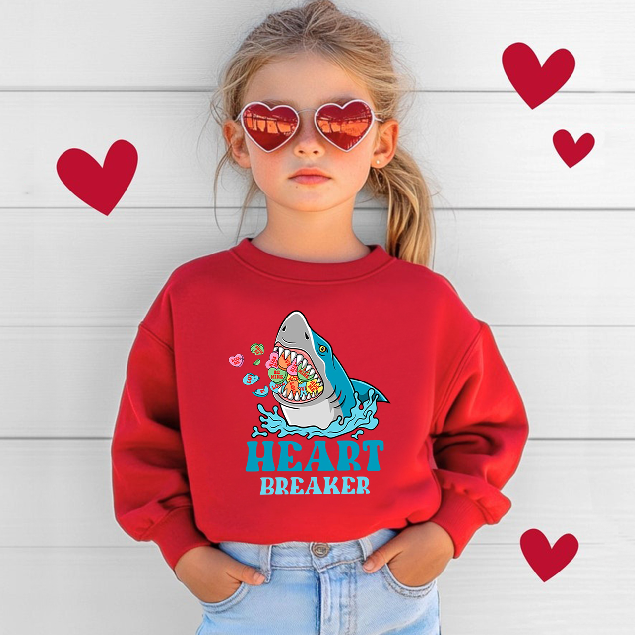 Heart Breaker Valentines Day Kids Sweatshirt