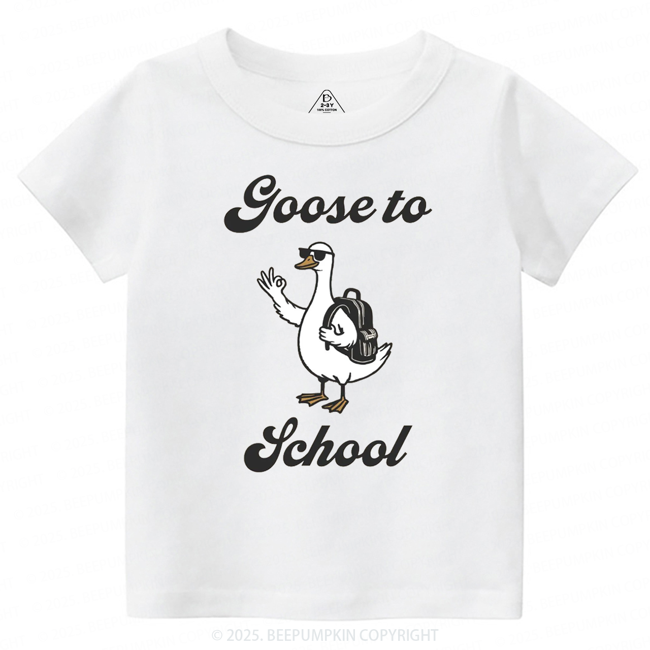 Goose to School Toddler&Kid's Tees Beepumpkin