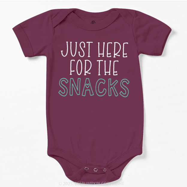 Just Here For The Snacks Bodysuit Beepumpkin