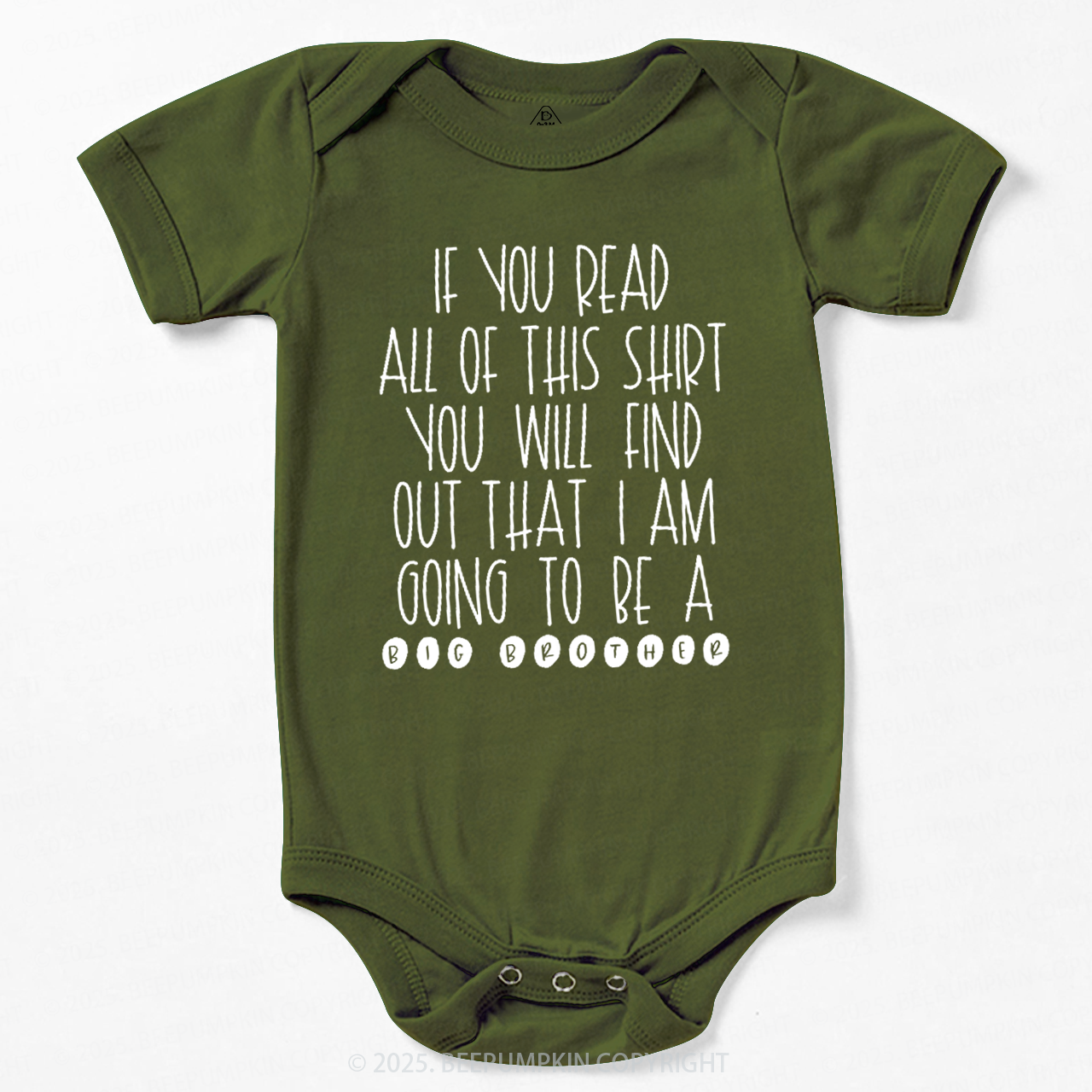 I Am Going To Be A Big Brother Bodysuit Beepumpkin