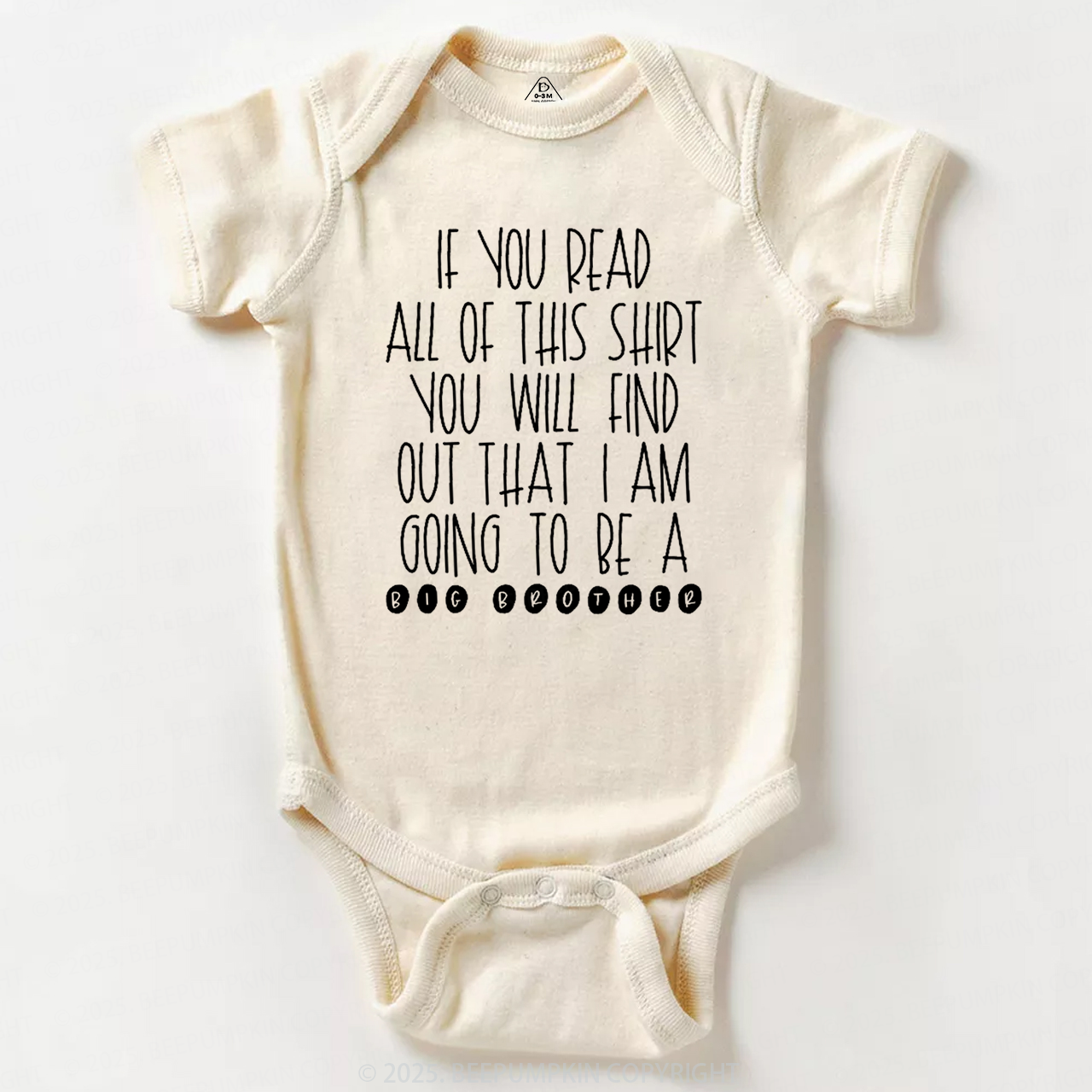 I Am Going To Be A Big Brother Bodysuit Beepumpkin