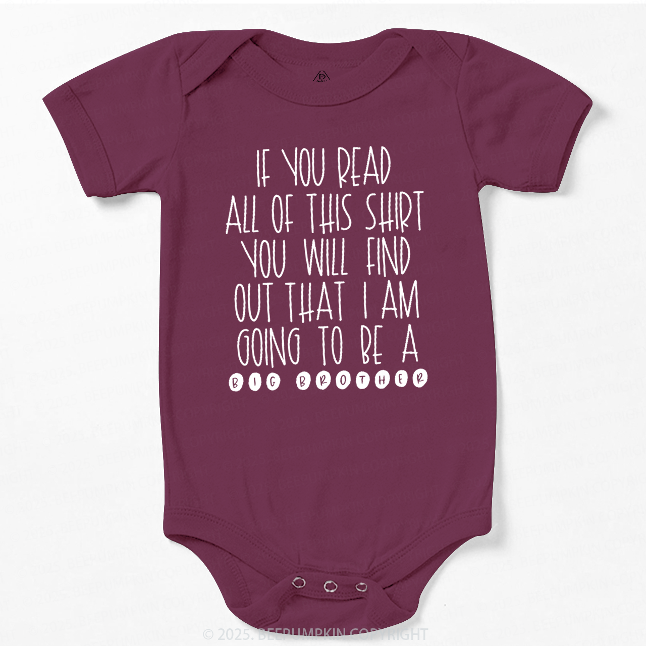 I Am Going To Be A Big Brother Bodysuit Beepumpkin