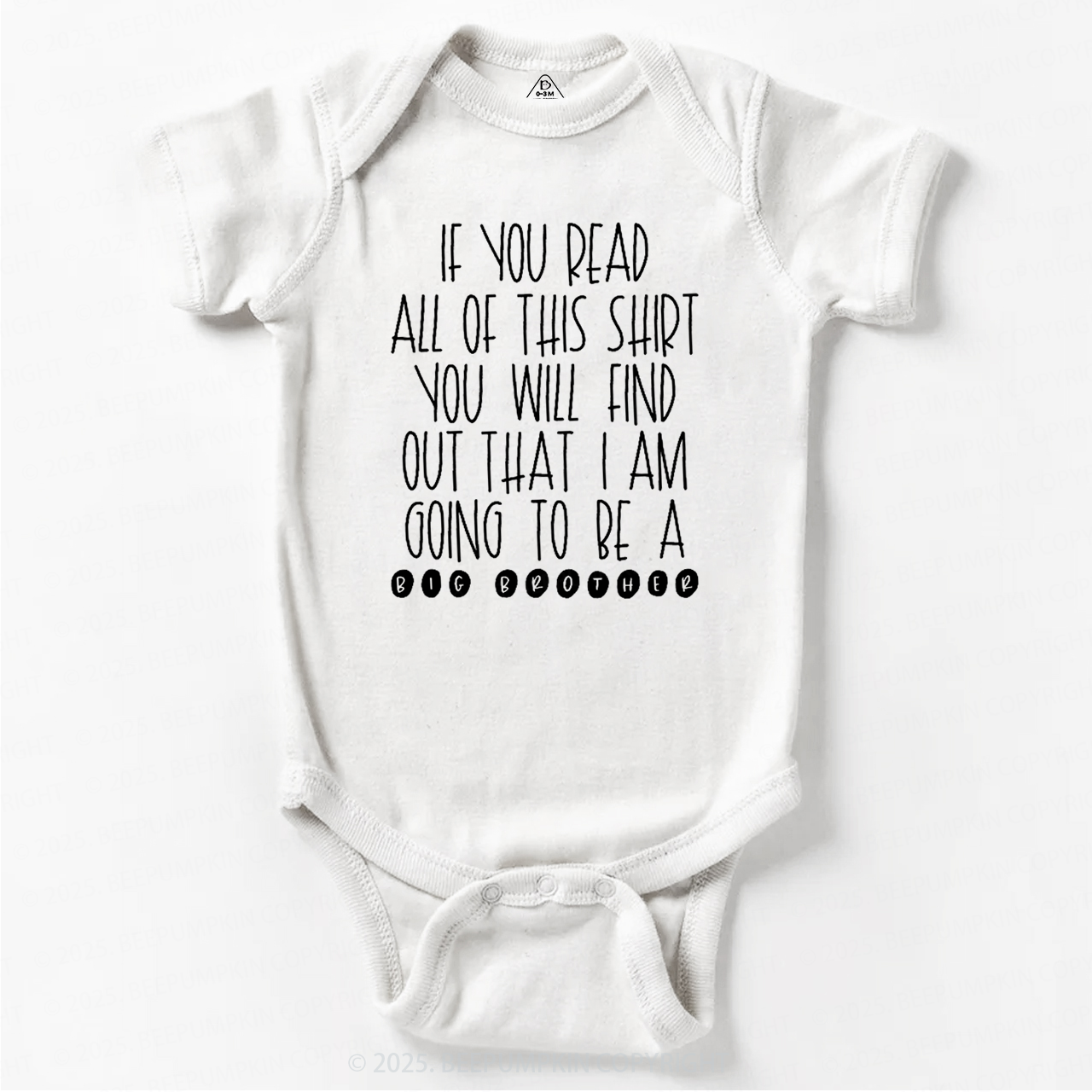 I Am Going To Be A Big Brother Bodysuit Beepumpkin