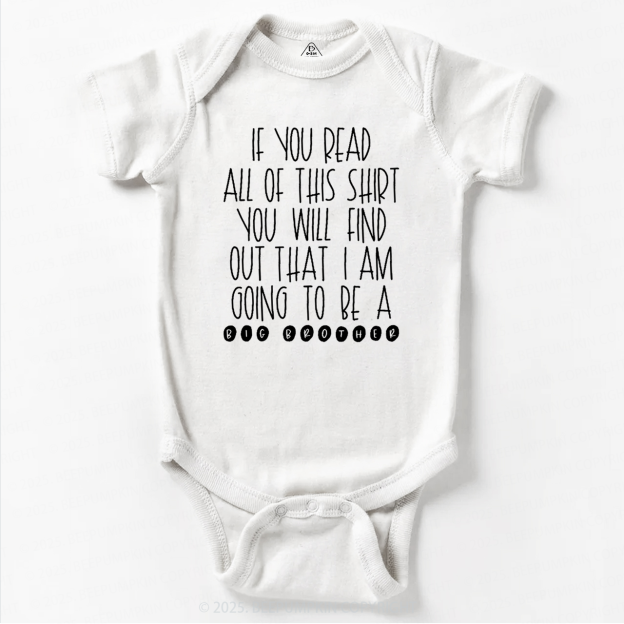 I Am Going To Be A Big Brother Bodysuit Beepumpkin