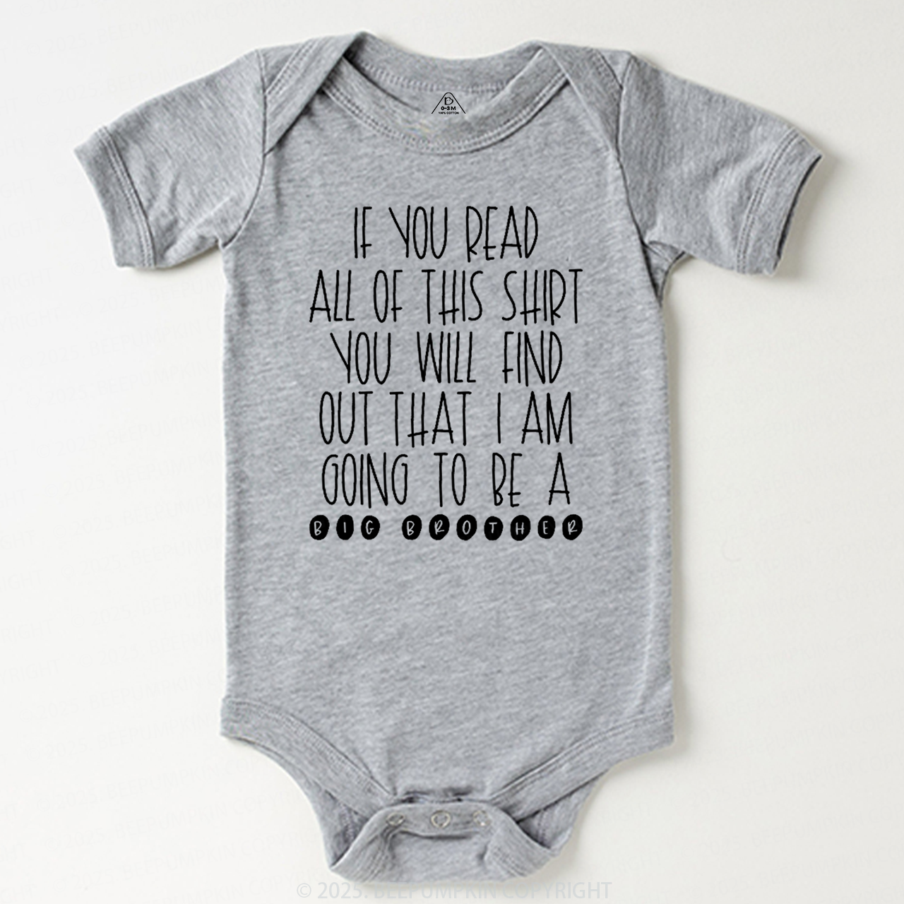 I Am Going To Be A Big Brother Bodysuit Beepumpkin