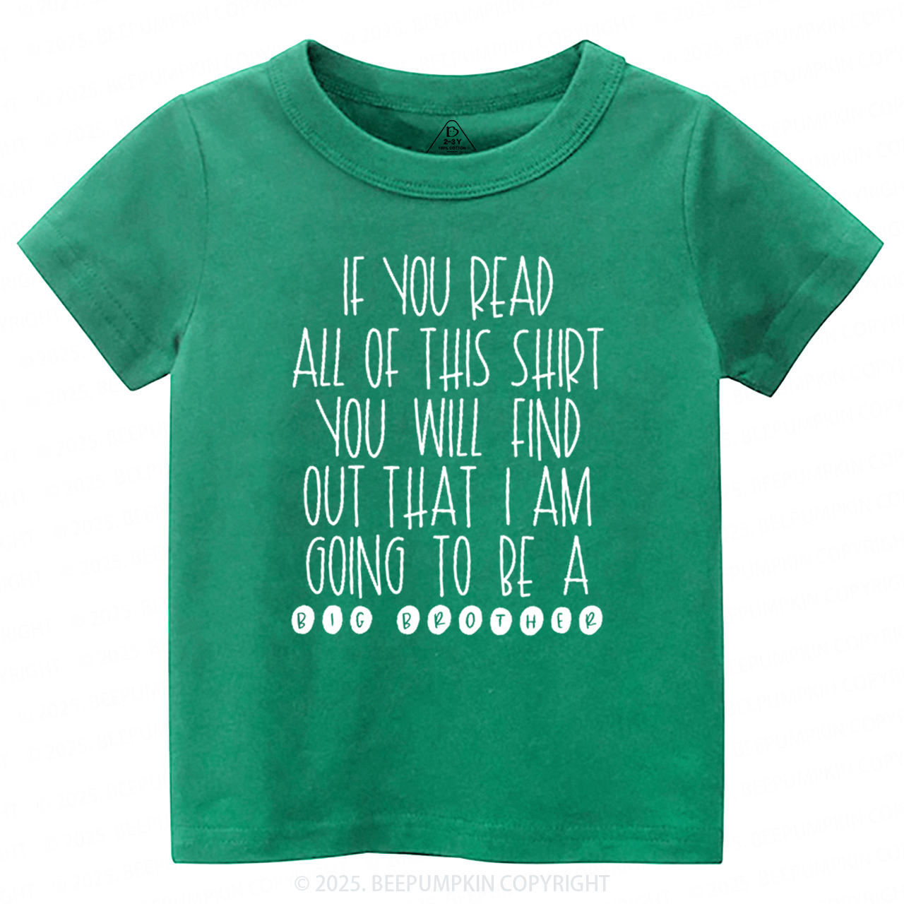 I Am Going To Be A Big Brother Toddler&Kid's Tees Beepumpkin