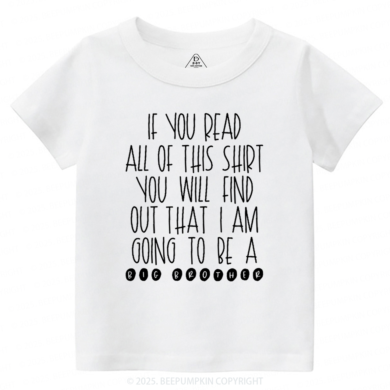 I Am Going To Be A Big Brother Toddler&Kid's Tees Beepumpkin