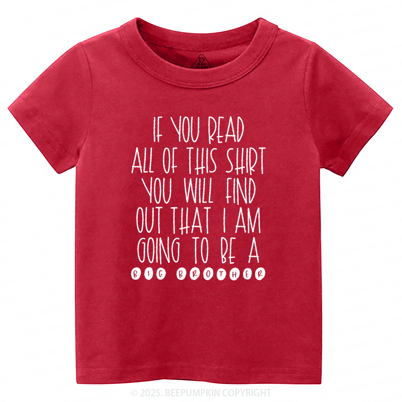 I Am Going To Be A Big Brother Toddler&Kid's Tees Beepumpkin
