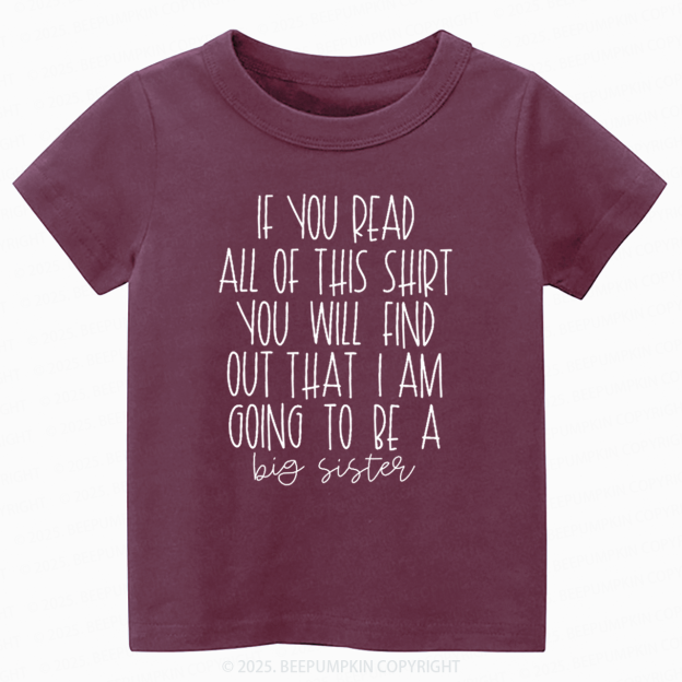 Big Sister Toddler&Kid's Tees Beepumpkin