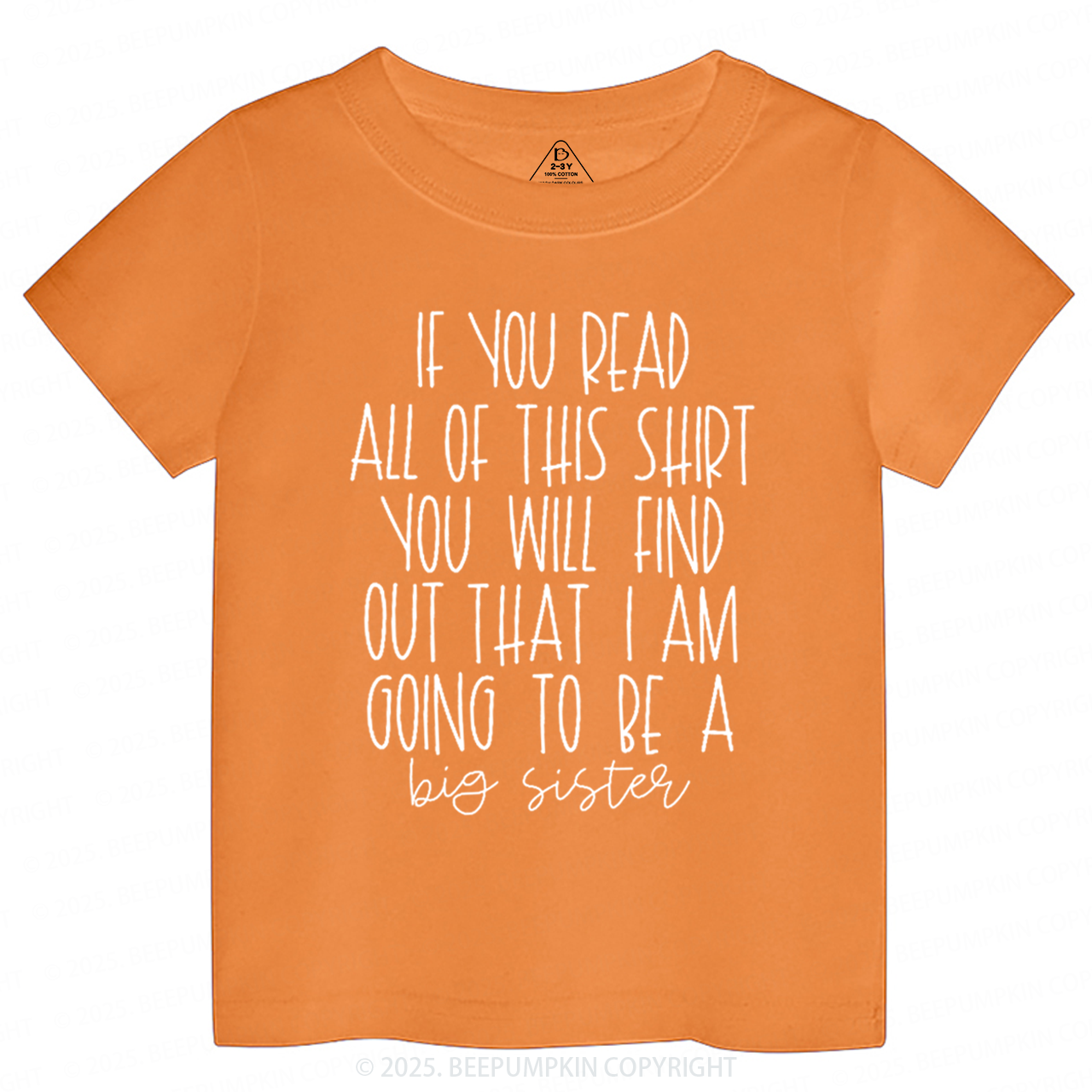 Big Sister Toddler&Kid's Tees Beepumpkin