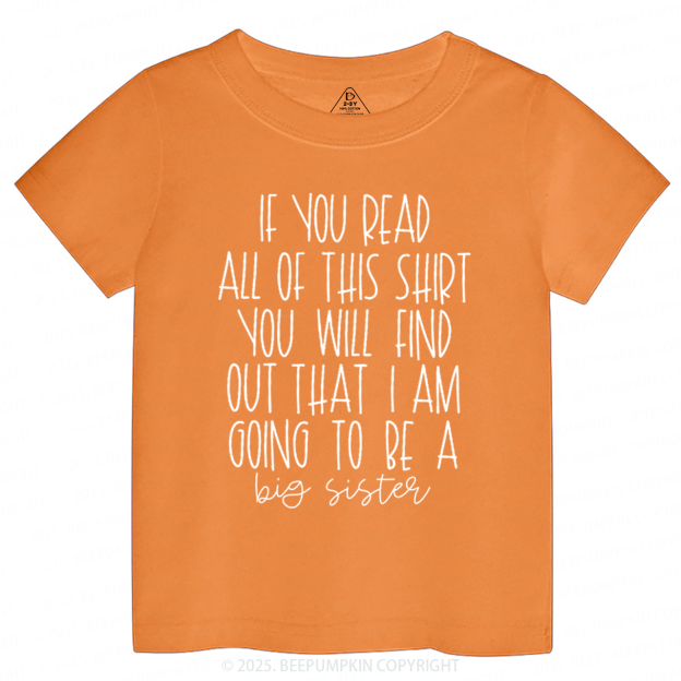 Big Sister Toddler&Kid's Tees Beepumpkin