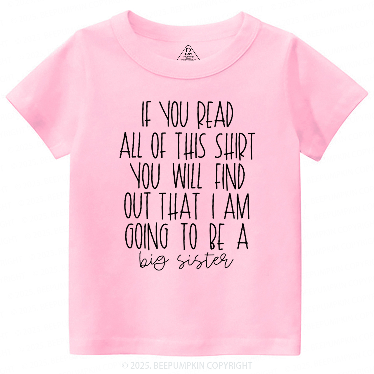 Big Sister Toddler&Kid's Tees Beepumpkin