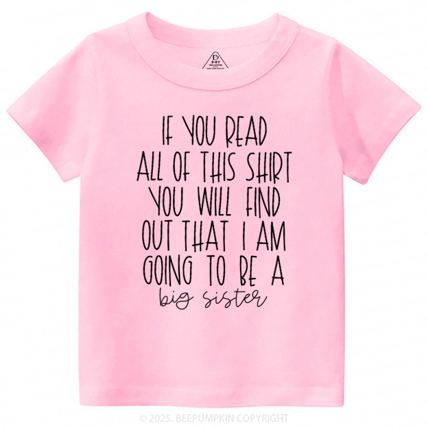 Big Sister Toddler&Kid's Tees Beepumpkin