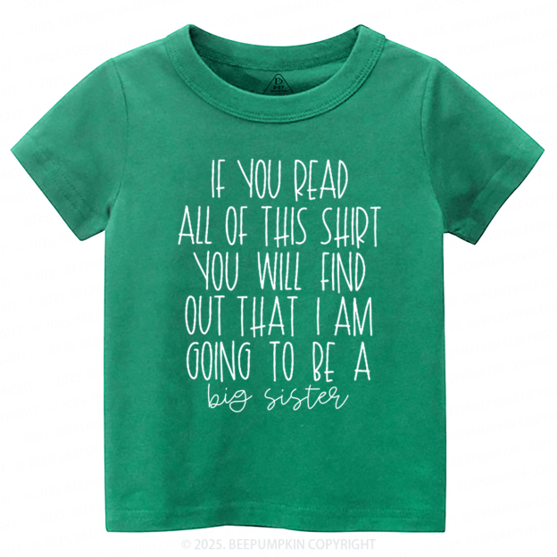 Big Sister Toddler&Kid's Tees Beepumpkin
