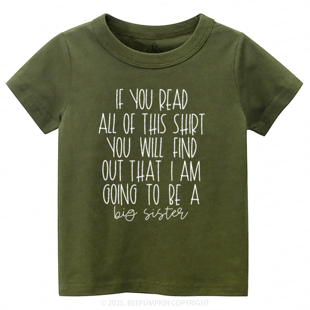 Big Sister Toddler&Kid's Tees Beepumpkin