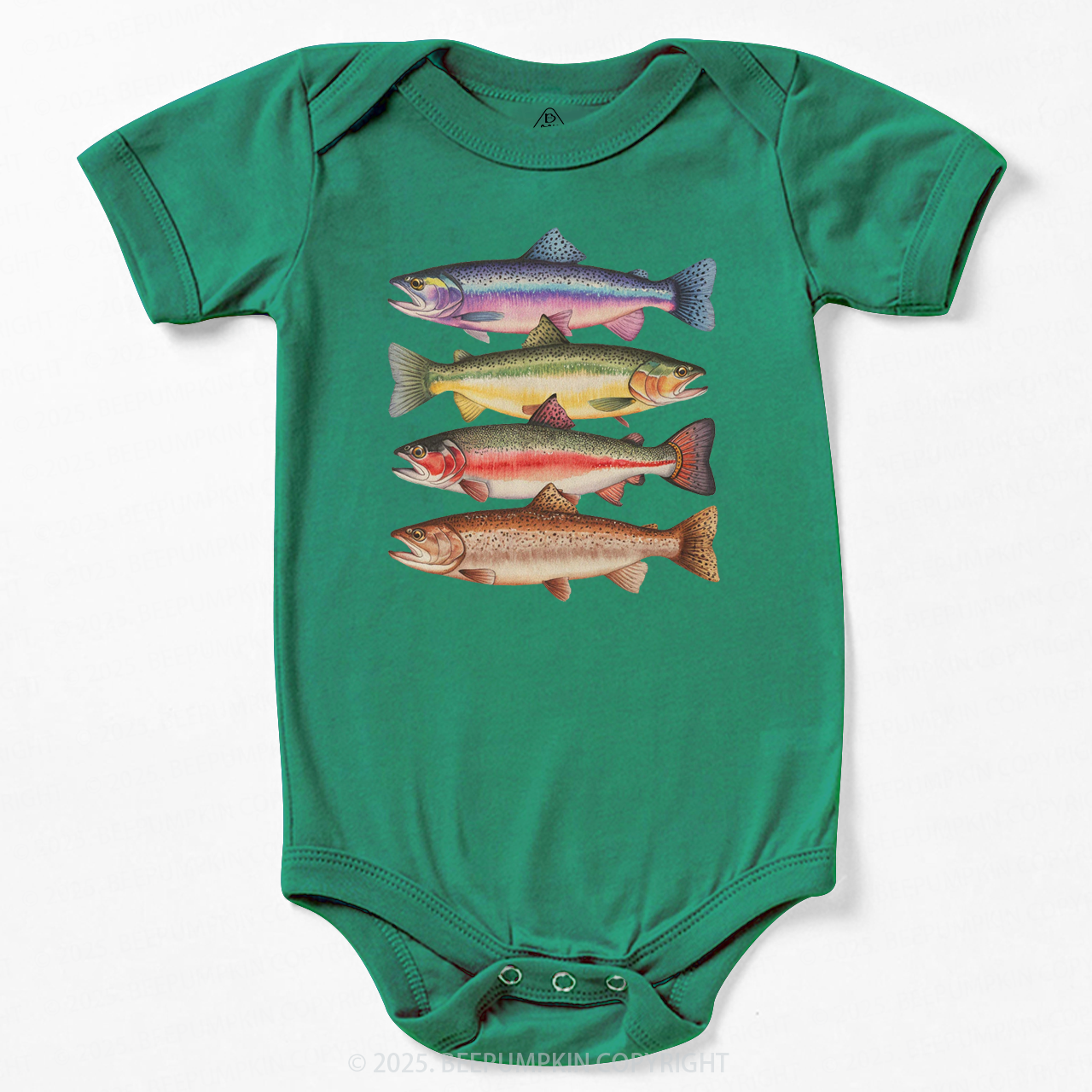 Abstract Colorful Trout In A Row Bodysuit Beepumpkin