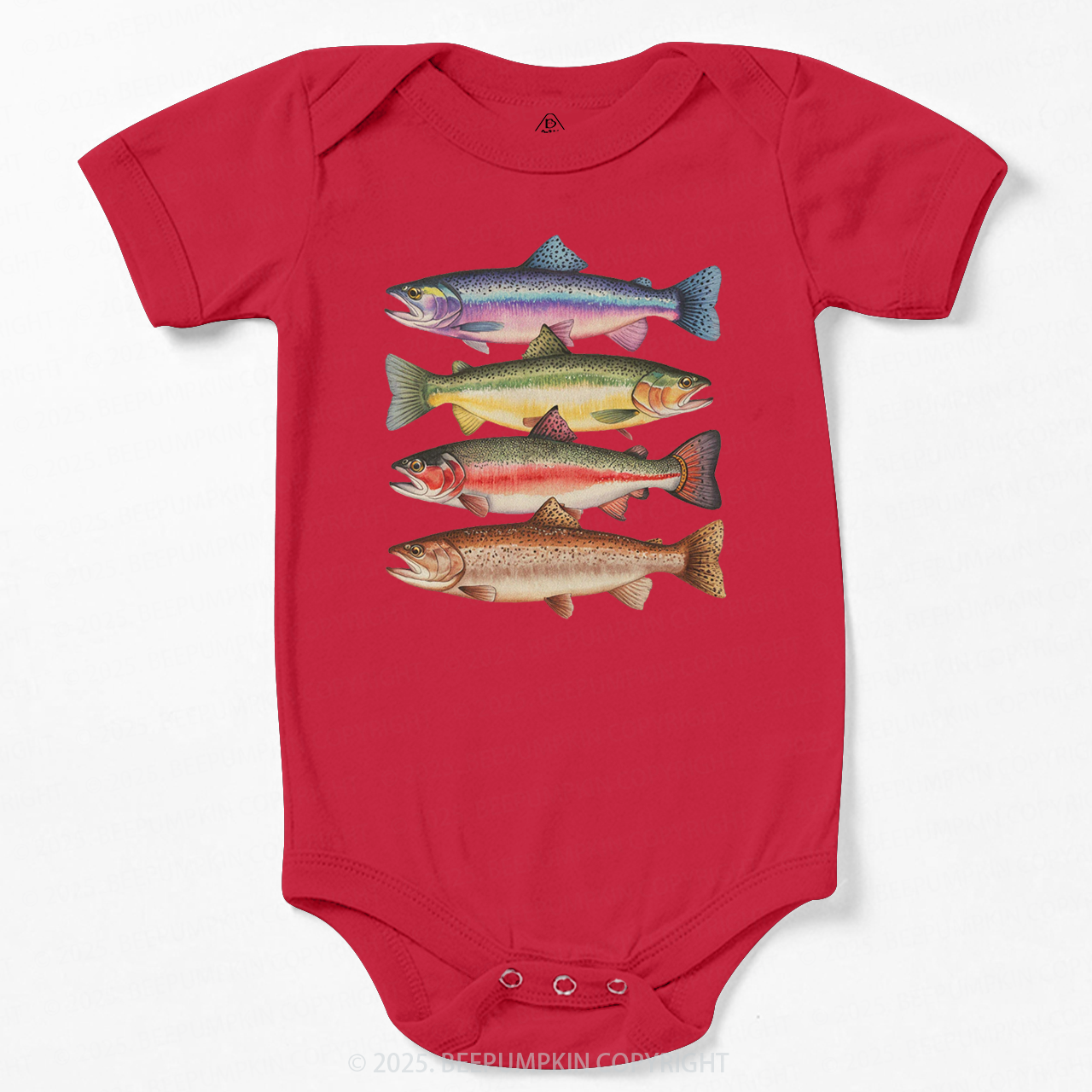 Abstract Colorful Trout In A Row Bodysuit Beepumpkin