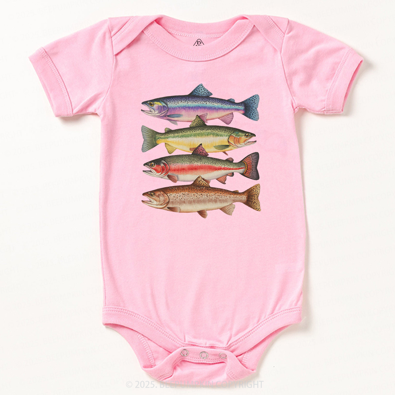 Abstract Colorful Trout In A Row Bodysuit Beepumpkin