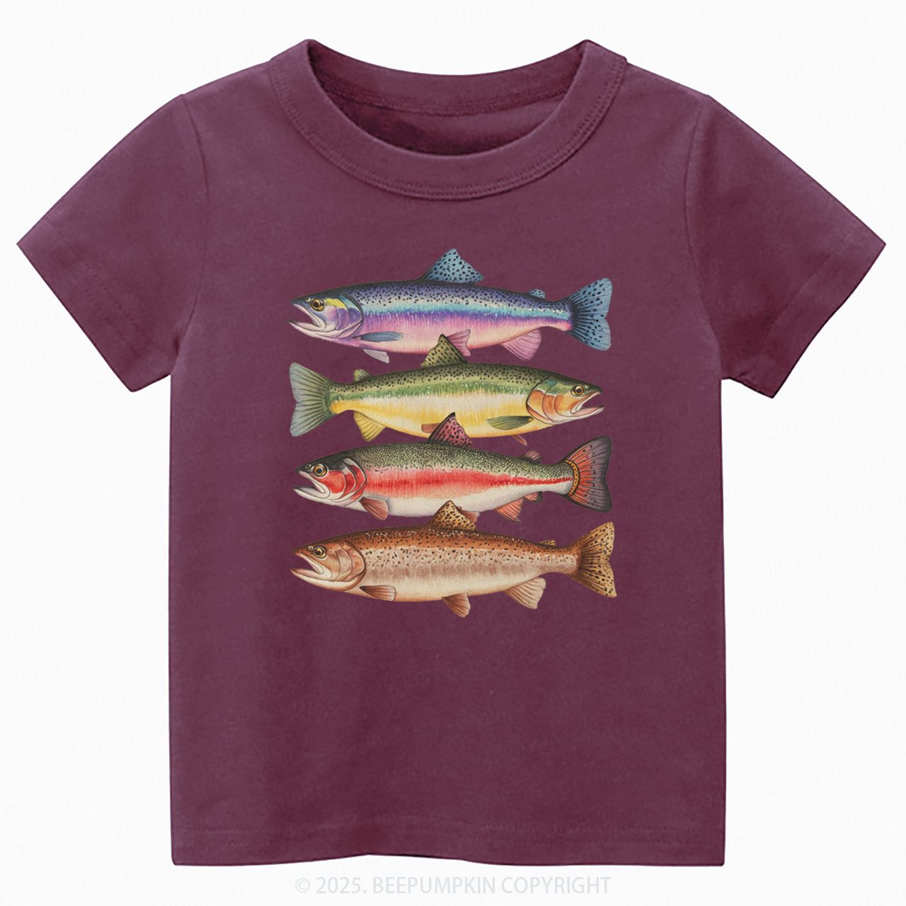 Abstract Colorful Trout In A Row Toddler&Kid's Tees Beepumpkin