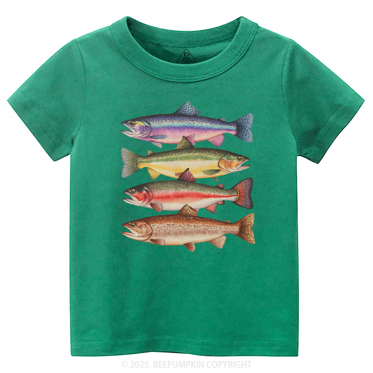 Abstract Colorful Trout In A Row Toddler&Kid's Tees Beepumpkin