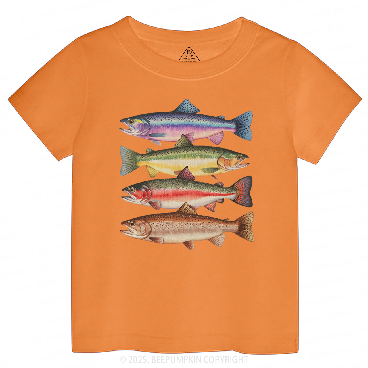 Abstract Colorful Trout In A Row Toddler&Kid's Tees Beepumpkin