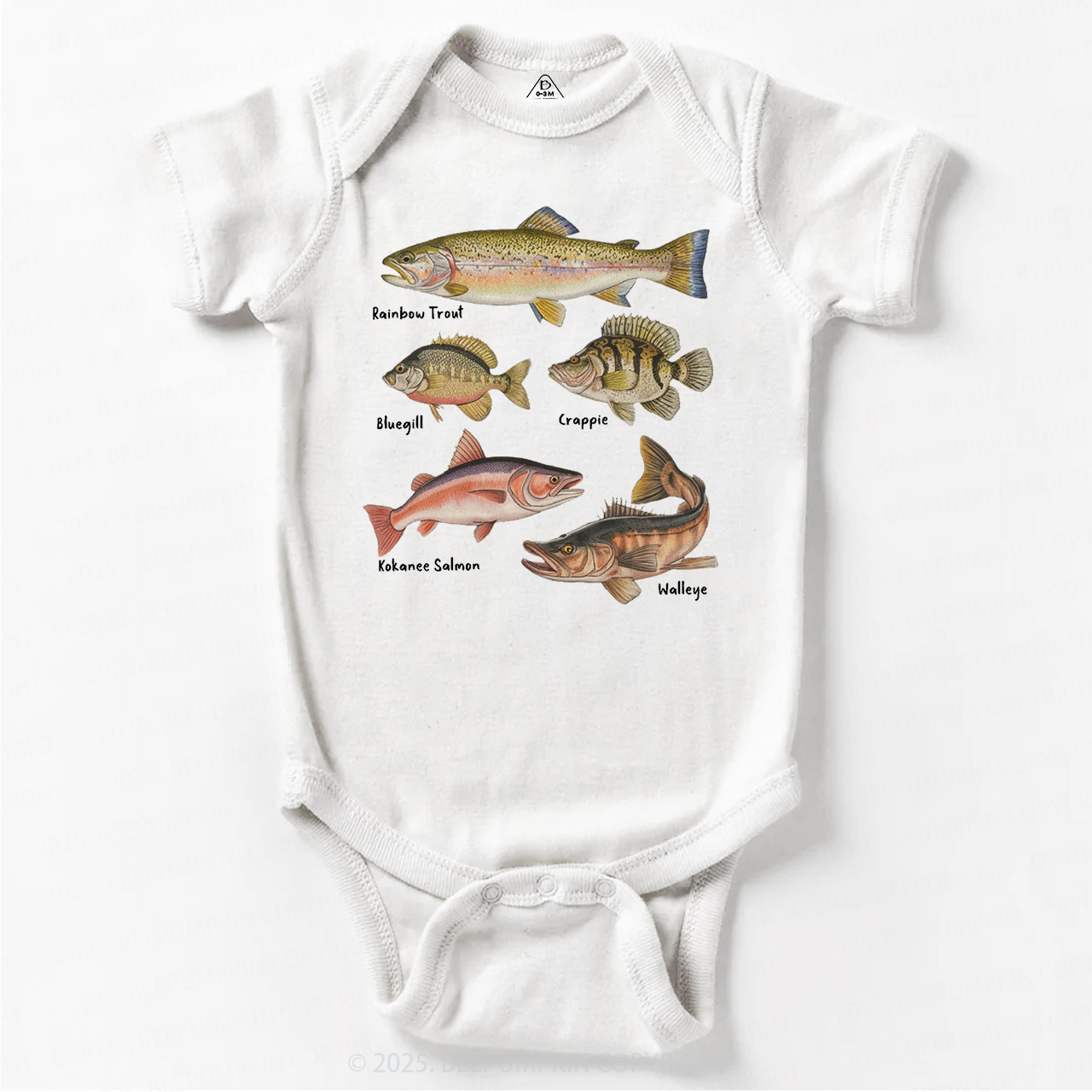 Lake Fish Field Guide Bodysuit Beepumpkin