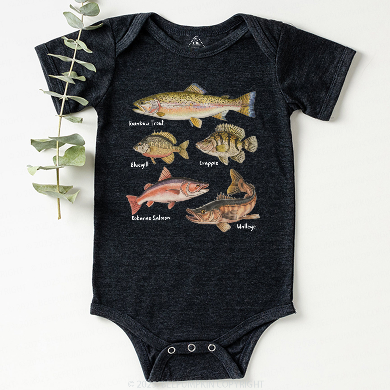 Lake Fish Field Guide Bodysuit Beepumpkin