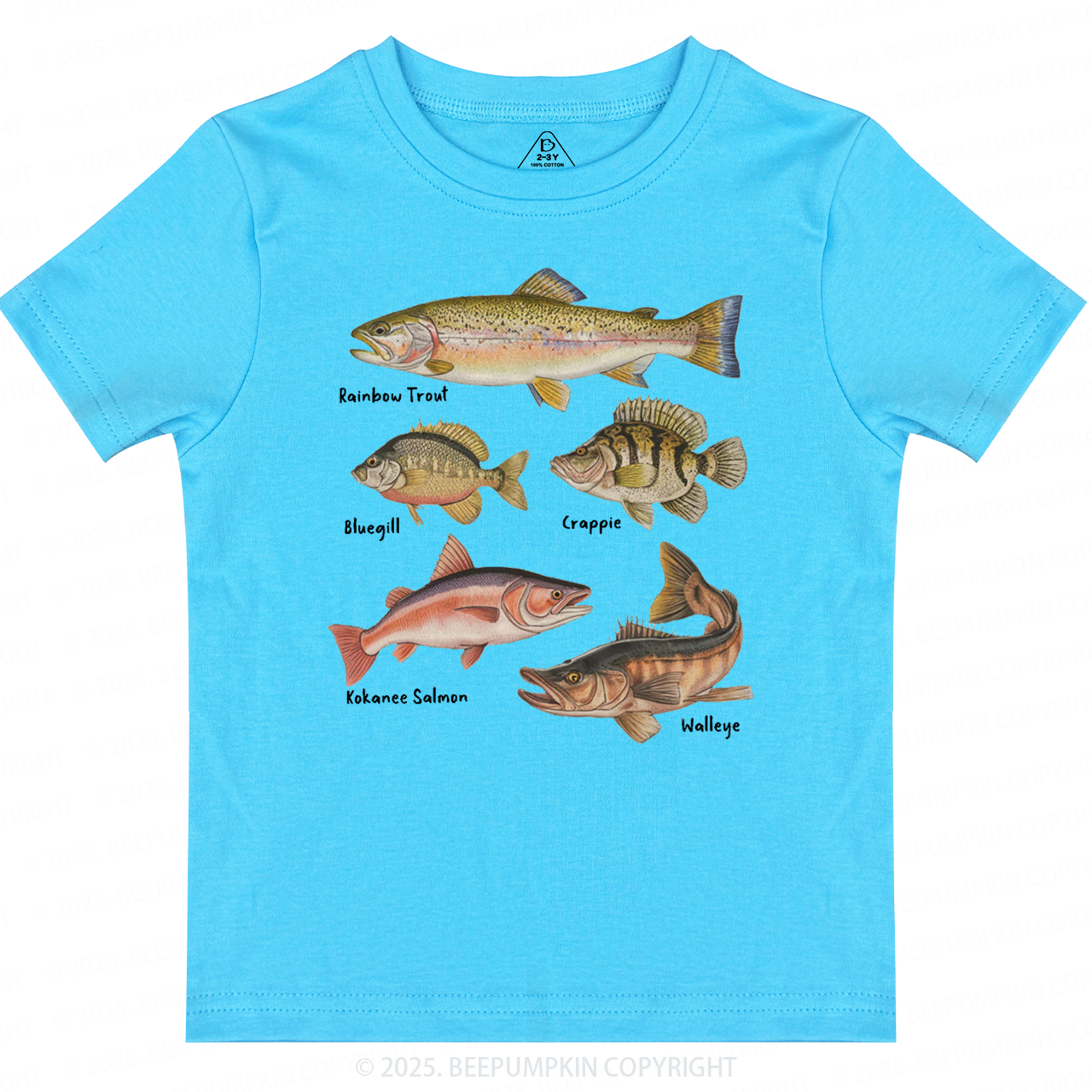 Lake Fish Field Guide Toddler&Kid's Tees Beepumpkin
