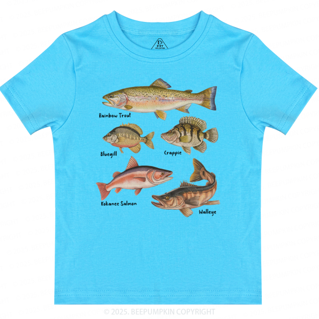 Lake Fish Field Guide Toddler&Kid's Tees Beepumpkin