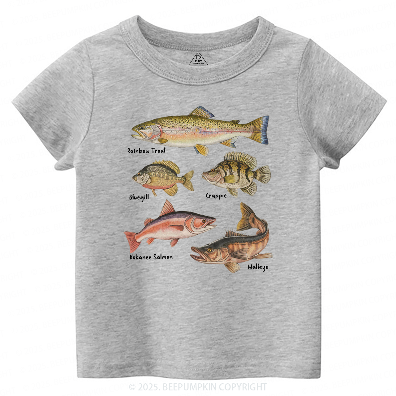 Lake Fish Field Guide Toddler&Kid's Tees Beepumpkin