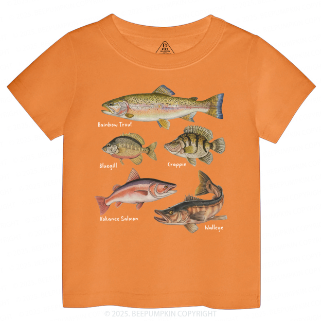 Lake Fish Field Guide Toddler&Kid's Tees Beepumpkin
