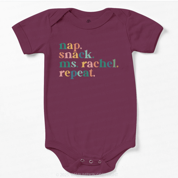 Nap Snack Ms. Rachel Repeat Bodysuit Beepumpkin