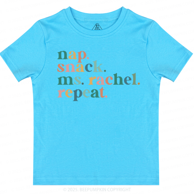 Nap Snack Ms. Rachel Repeat Toddler&Kid's Tees Beepumpkin