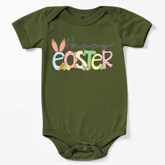 Personalized Name Happy Easter Bodysuit Beepumpkin