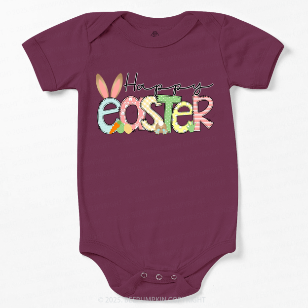 Personalized Name Happy Easter Bodysuit Beepumpkin