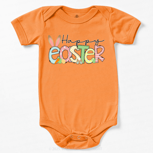 Personalized Name Happy Easter Bodysuit Beepumpkin