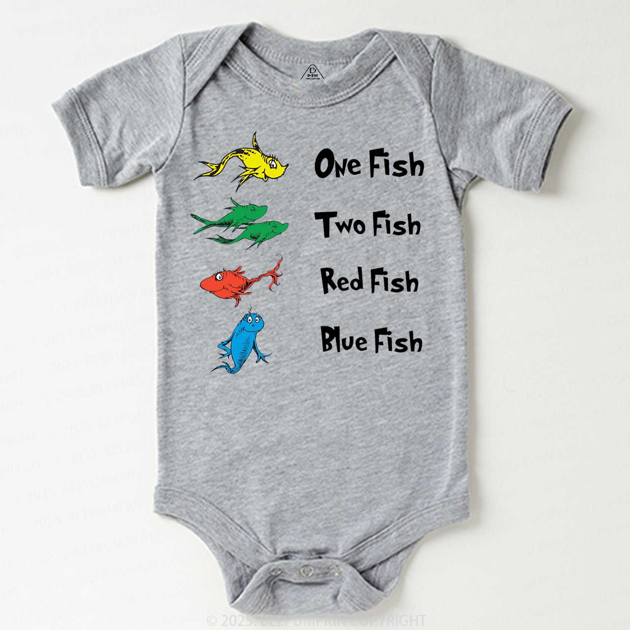 One Fish Two Fish Red Fish Blue Fish Bodysuit Beepumpkin
