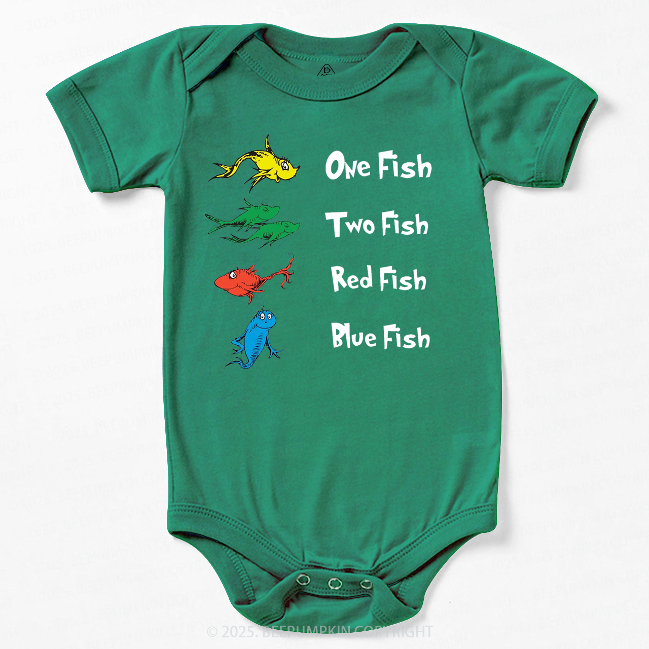 One Fish Two Fish Red Fish Blue Fish Bodysuit Beepumpkin