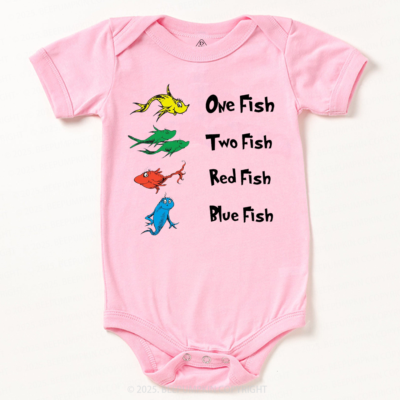 One Fish Two Fish Red Fish Blue Fish Bodysuit Beepumpkin