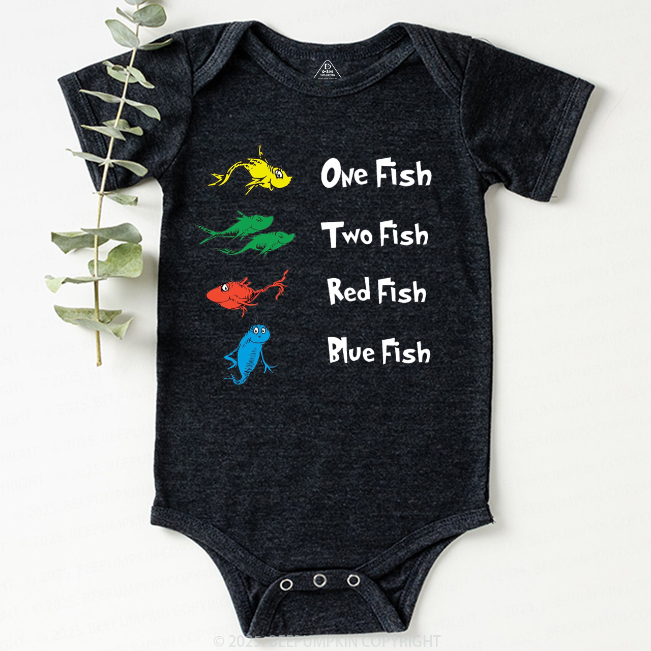One Fish Two Fish Red Fish Blue Fish Bodysuit Beepumpkin