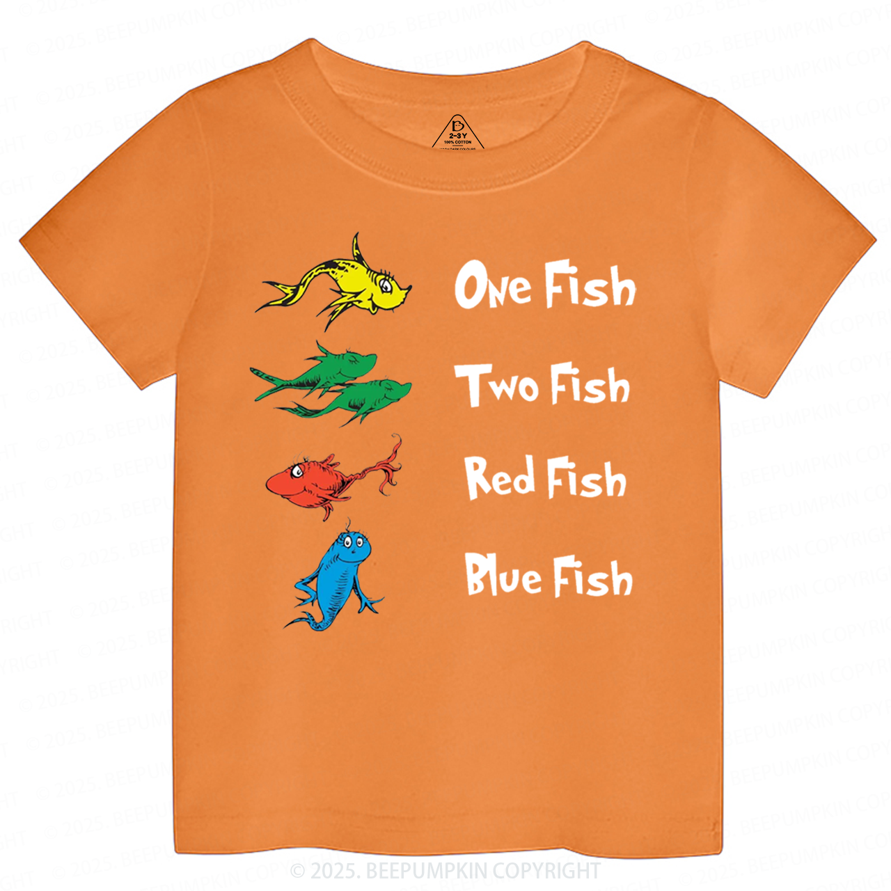 One Fish Two Fish Red Fish Blue Fish Toddler&Kid's Tees Beepumpkin